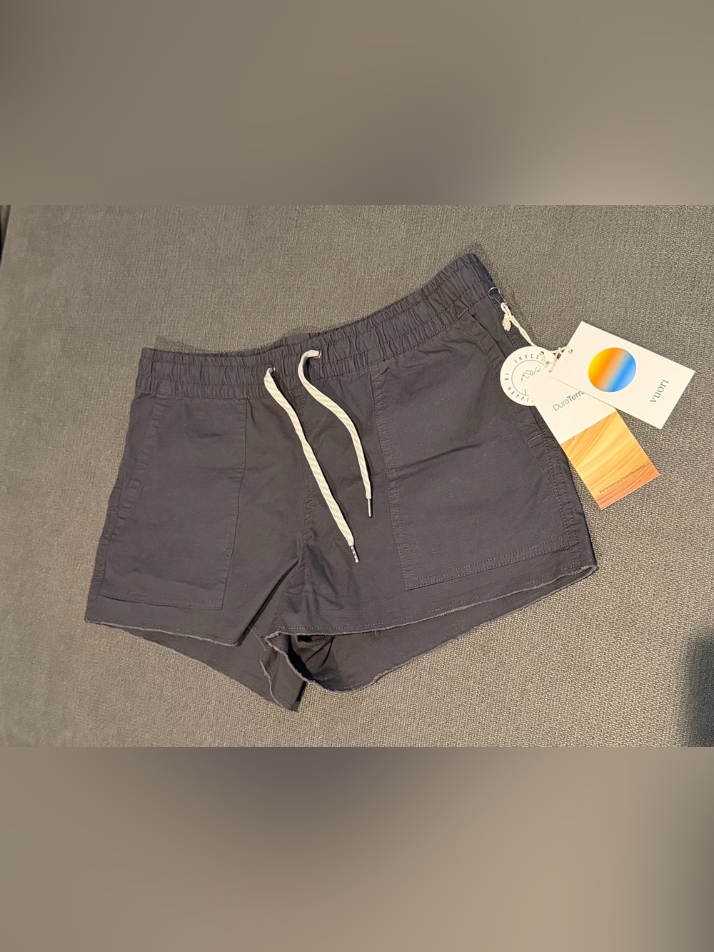 Vuori Navy Athletic Drawstring Shorts